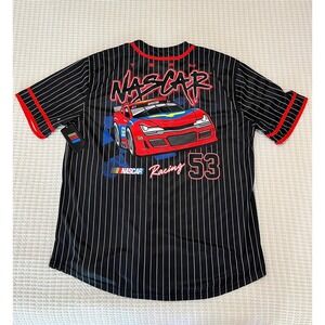 Nascar Men's Black Red‎ Pinstripe #53 Team NASCAR Jersey. Mens XL. NWT